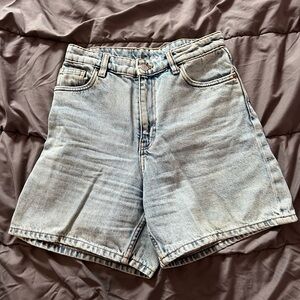 MONKI ABOVE THE KNEE HIGH WAISTED SHORTS